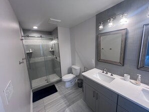 Shower - Ocean City Escape: 4BR Condo Minutes from Beach, 2 Car Spaces w/ Private Garage (Ocean City)