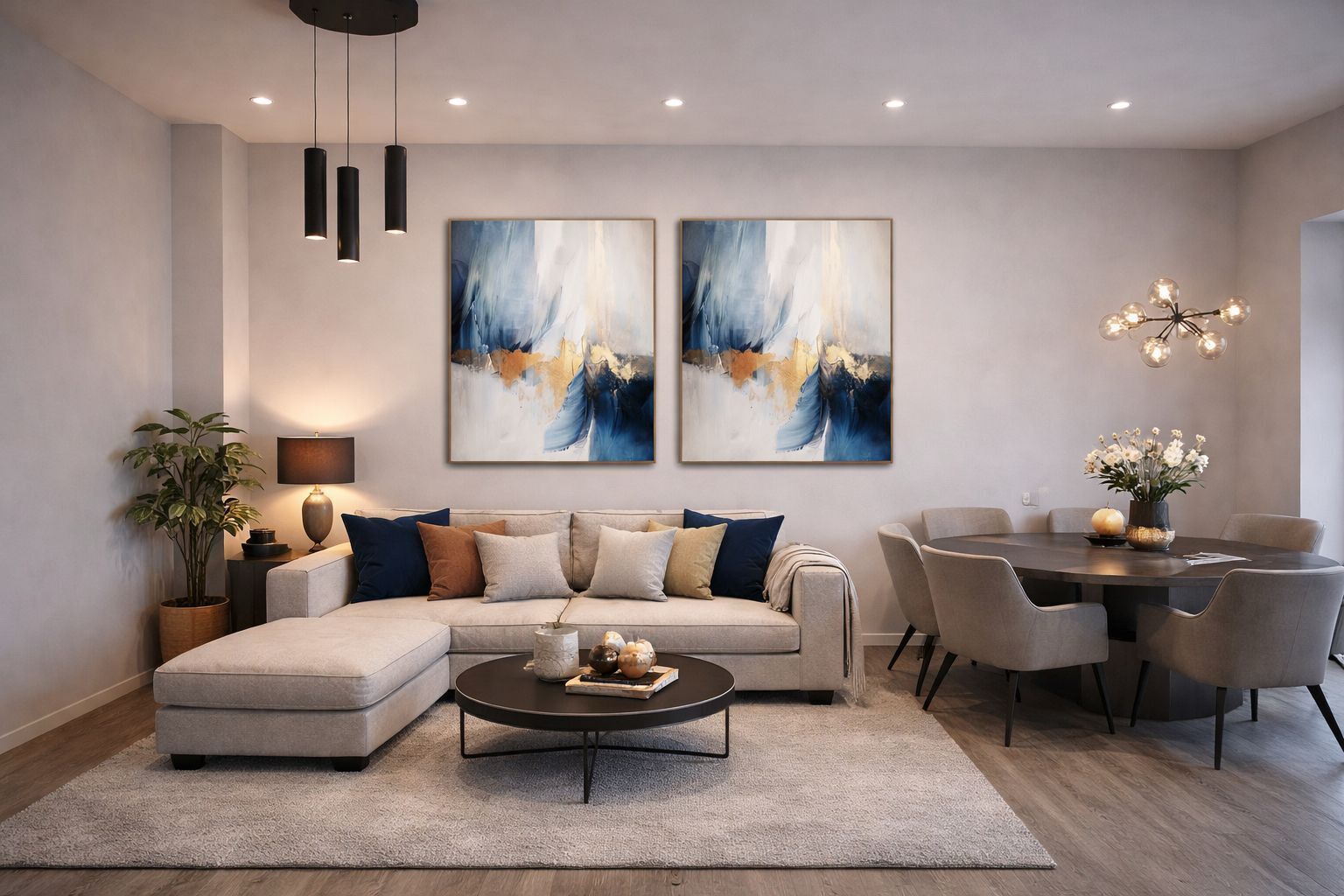 Comfort-Apartment, Balkon, Stadtblick | Wohnbereich