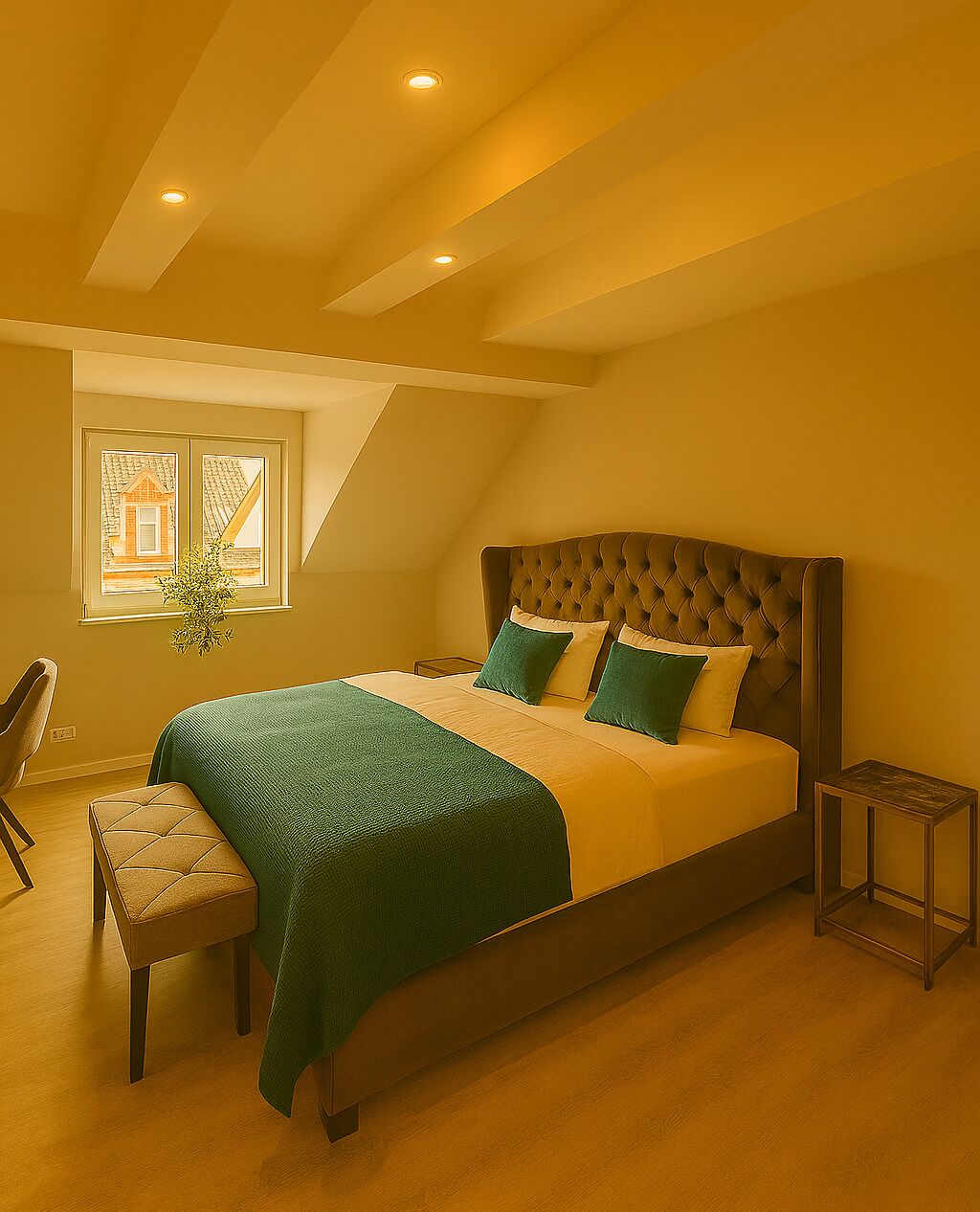 Comfort-Apartment, Stadtblick | Laptopgeeigneter Arbeitsplatz, Bügeleisen/Bügelbrett, kostenloses WLAN