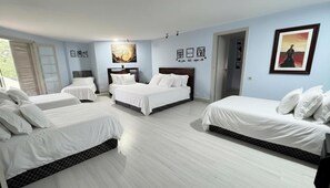 6 habitaciones, tabla de planchar con plancha, wifi y ropa de cama 