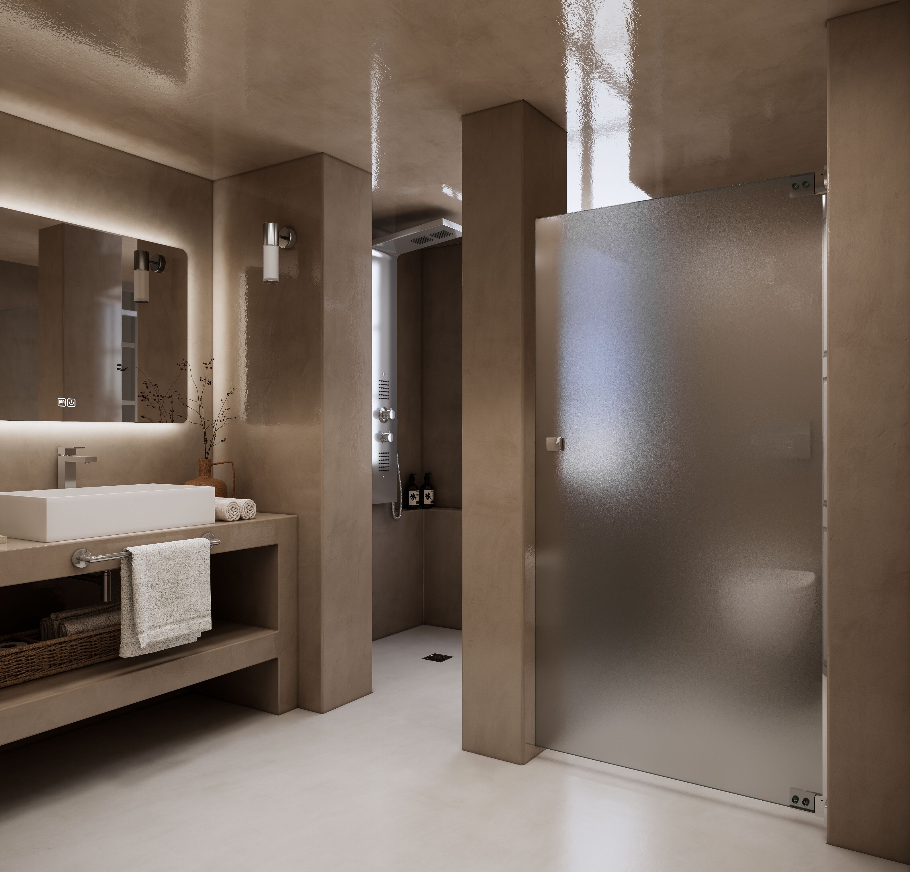 Villa Arokaria | Salle de bain | Douche, sèche-cheveux, serviettes fournies, savon