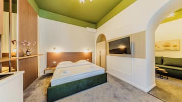 Egyptian cotton sheets, premium bedding, down duvets, memory-foam beds