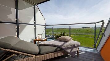 Deluxe Apartment, Balcony, Sea View | Terrace/patio