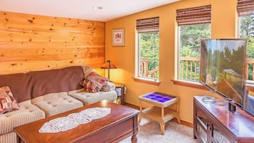 TV, fireplace, offices
