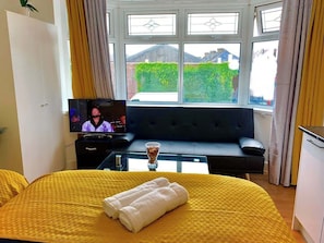 WiFi - Studio flat en-suite, Kitchenette, Parking, NP6 (Newbury Park)