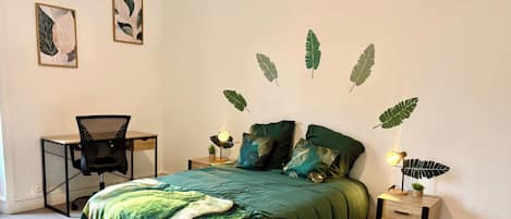 3 chambres, fer et planche Ă repasser, Wi-Fi, draps fournis
