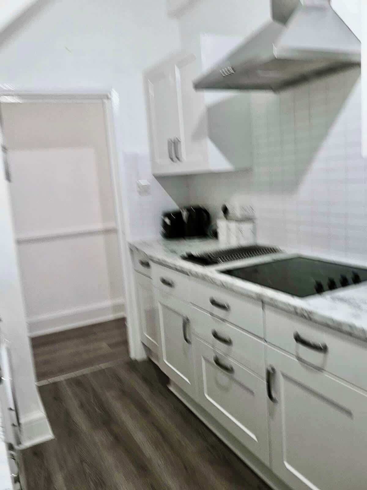 Fridge, microwave, oven, electric kettle