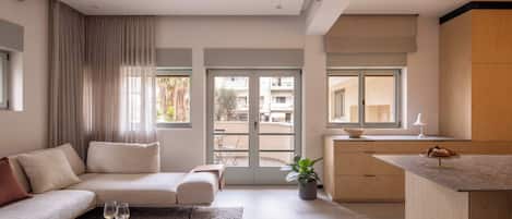 The Architect - 3 Bedrooms with Balcony | Living area | 65-inch flat-screen TV with premium channels