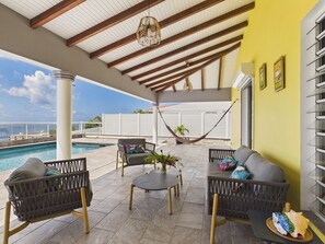 Pool - Single-storey house with pool & sea view, sleeps 6 (Sainte-Luce)