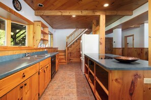 Fridge, microwave, oven, stovetop - Hudson Valley Private Retreat with 3 bedrooms, 2 living spaces, and a pond. (Hillsdale)