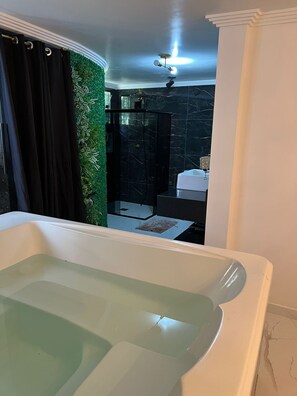 Dusche, Haartrockner, Bidet, Handtücher
