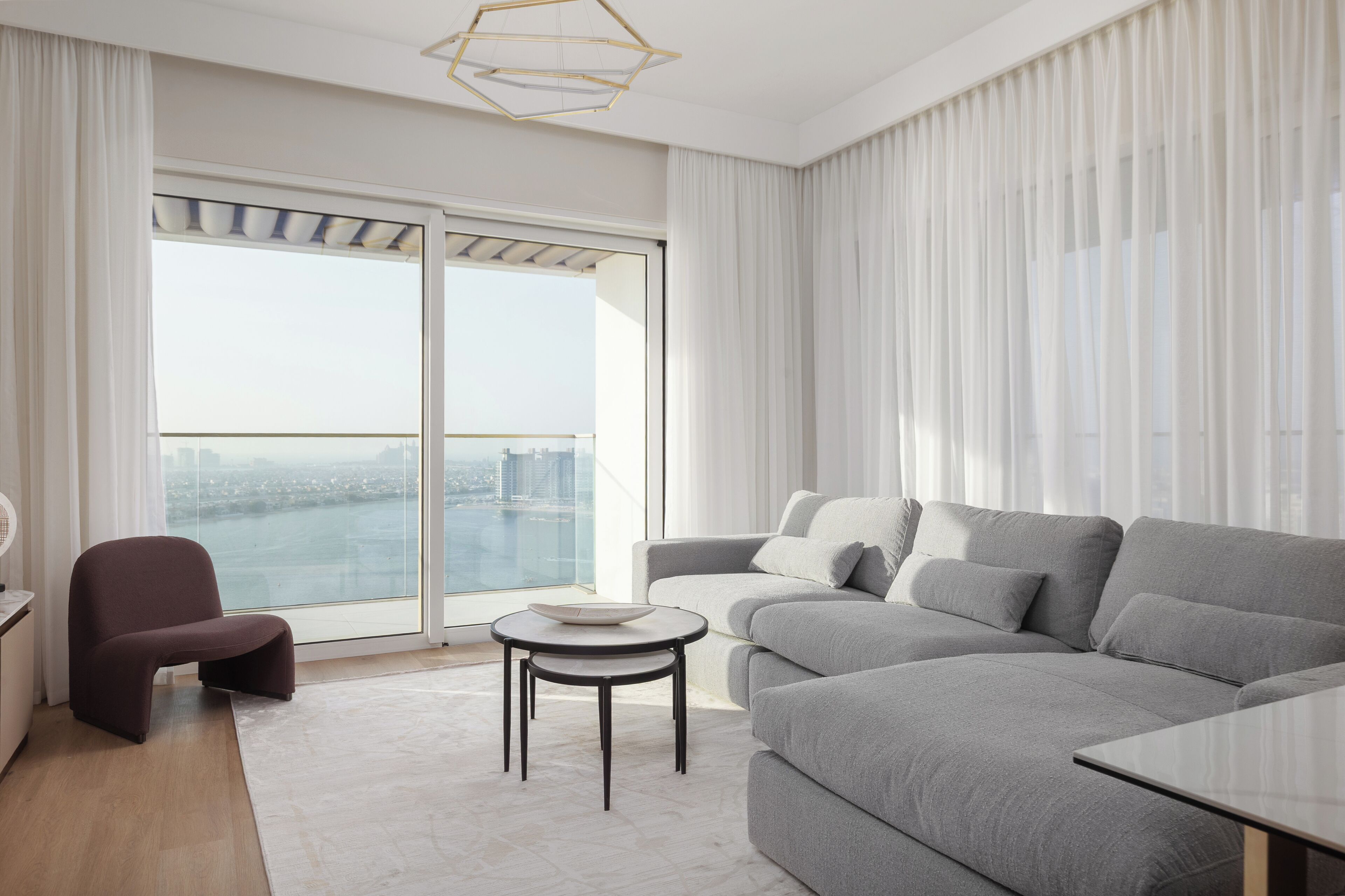 Apartment, Balkon, Meerblick | Wohnbereich