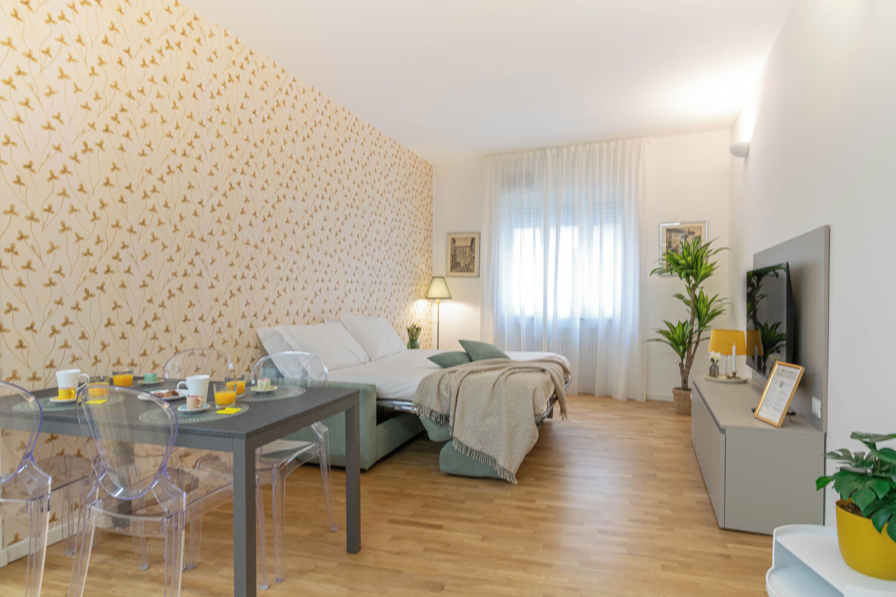 Desk, iron/ironing board, travel crib, free WiFi