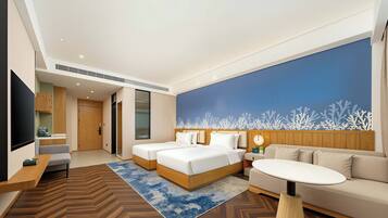 2 Twin Standard Sea View | Down comforters, desk, blackout drapes, soundproofing