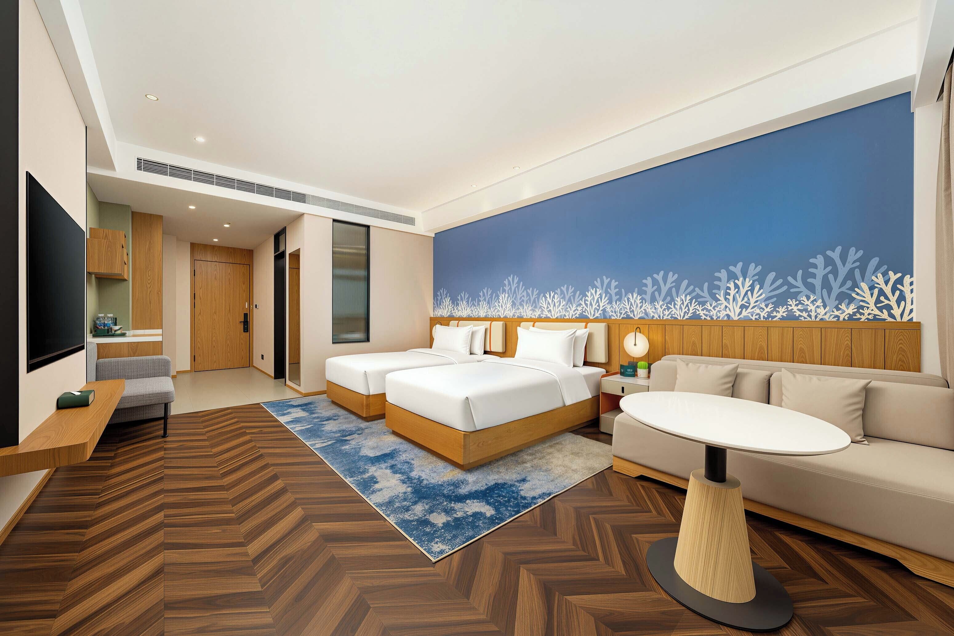 2 Twin Standard Sea View | Down comforters, desk, blackout drapes, soundproofing
