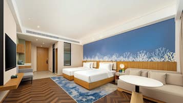 2 Twin Standard Sea View | Down comforters, desk, blackout drapes, soundproofing