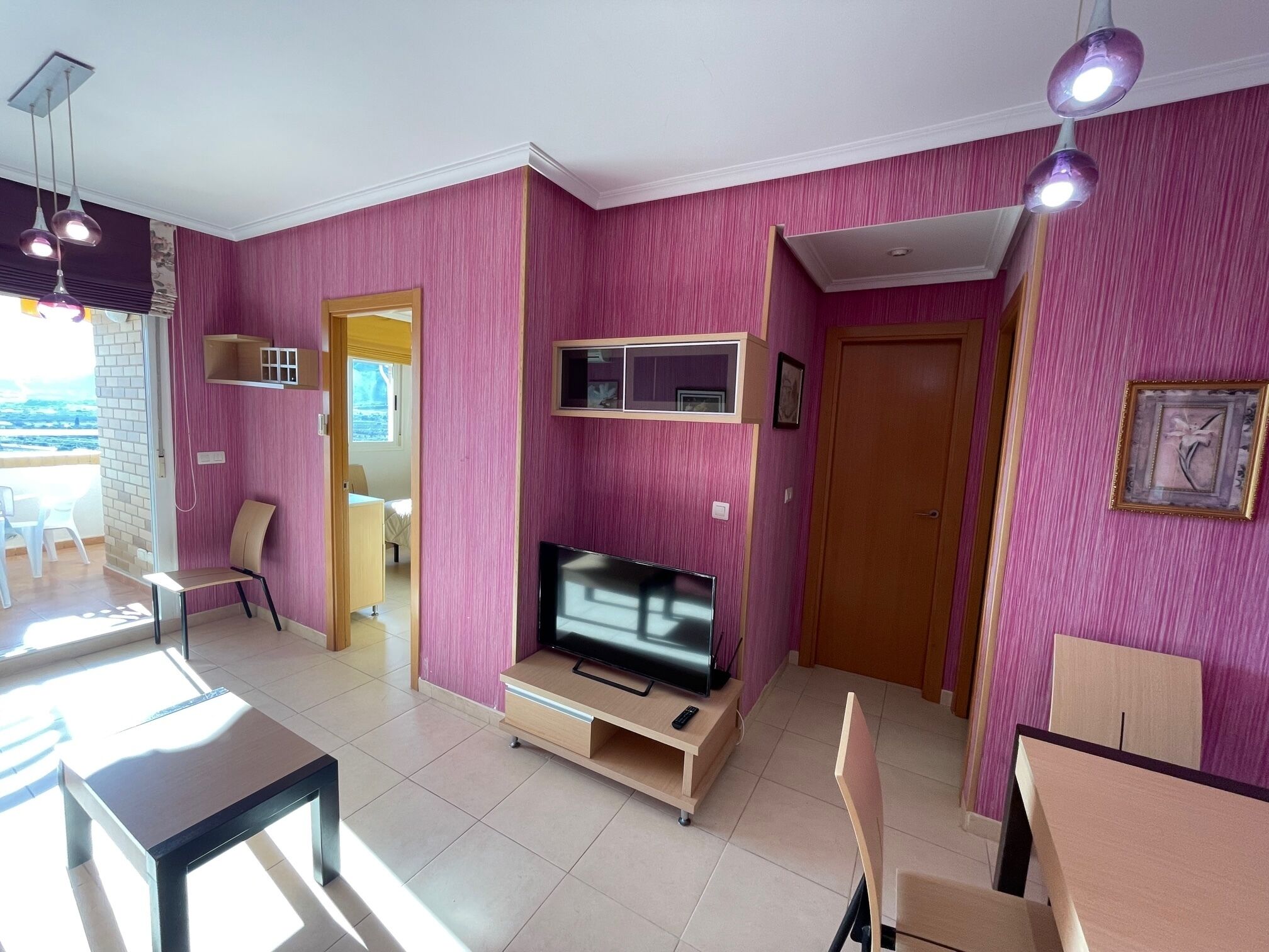 Appartement, 2 slaapkamers, terras, uitzicht op zwembad | Woonkamer