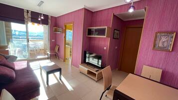 Apartment, 2 Bedrooms, Terrace, Pool View | Living room