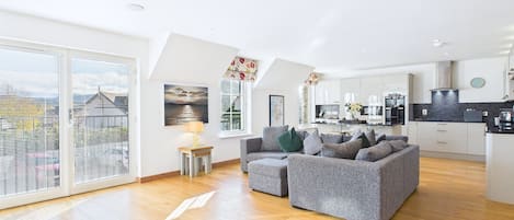 Smart TV, DVD player, books, video library