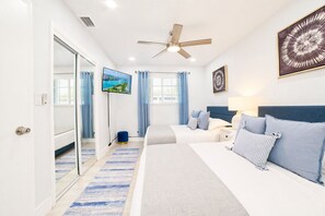 3 habitaciones, tabla de planchar con plancha, internet y ropa de cama 