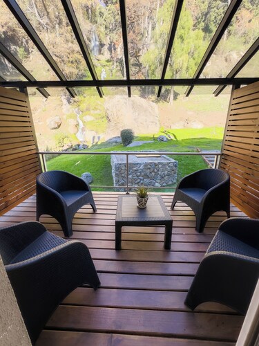 Rest with the best view of the waterfall I Ayres del Bosque Accommodations