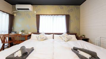2 bedrooms, iron/ironing board, WiFi, bed sheets
