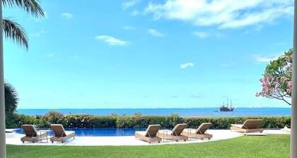 Villa Bianca Beachfront Luxury Living w Gym Chef