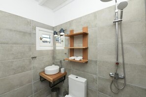 Comfort Apartment, Balcony, Mountain View | Bathroom | Hair dryer, towels - MZ Mykonos Rock (Mykonos)
