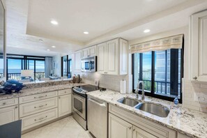 Fridge, microwave, oven, stovetop - Bonita Beach Condo | Gulf & Bay Views | Wraparound (Bonita Springs)