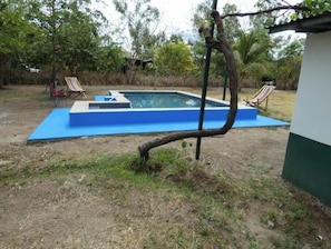 Pool - Cabañas Paolone Popoyo 1, air conditioning, pool (Tola)