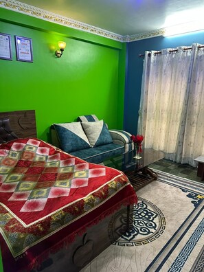 Deluxe Room, Balcony, City View | In-room safe, soundproofing, iron/ironing board, free WiFi - Forever Bidya Premium Homestay (Imadol)