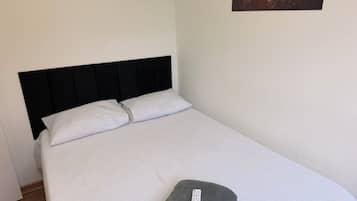 2 bedrooms, desk, iron/ironing board, travel cot
