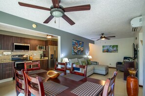 Apartment, Multiple Beds, Balcony, Garden View (Costa Linda 8-11) | Living area - Luxury 3-bedroom Condo in Paradise (Jacó)
