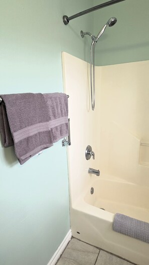 Towels, soap, toilet paper
