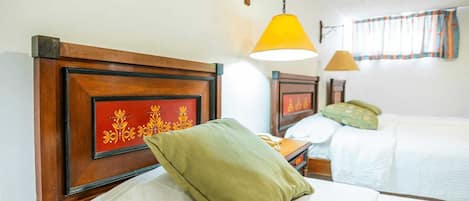 Laptop workspace, free WiFi, bed sheets