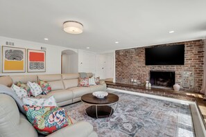 Condo, Multiple Beds (Fire & Oaks - The Ember Villa) | Living area - Fire & Oaks - The Ember Villa (Tybee Island)