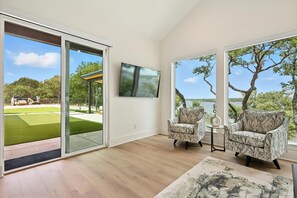 House, Multiple Beds, Hot Tub, Pool View (Heavens Ridge) | Living area - Heavenly Retreat 5bd/5.5ba of Waterfront living (Gainesville)