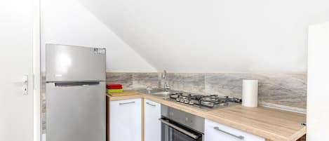 Fridge, oven, stovetop, dishwasher