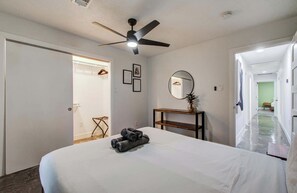 House, Multiple Beds, Pool Access, Pool View (Hillcroft H 11714) | 4 bedrooms - Rustic Modern Escape 4-bd/2-ba With Pool & Patio (Houston)