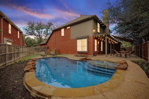 Outdoor pool - Live Like Royalty - Highland Village 6BR Mansion (Lewisville)