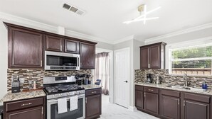 House, Multiple Beds, Pool Access, Pool View (Wild Grove) | Private kitchen - 4-bd/2-ba With Backyard Pool Retreat + Game room (Lancaster)