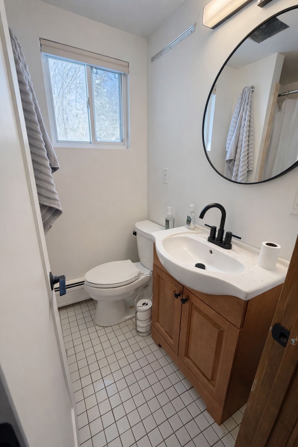 Shower, soap, toilet paper