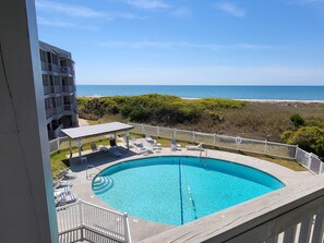 Pool - Dunescape Villas 251: Coastal Charm Meets Stunning 2nd-Floor Oceanfront Views (Pine Knoll Shores)
