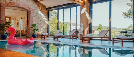 Indoor pool, a heated pool