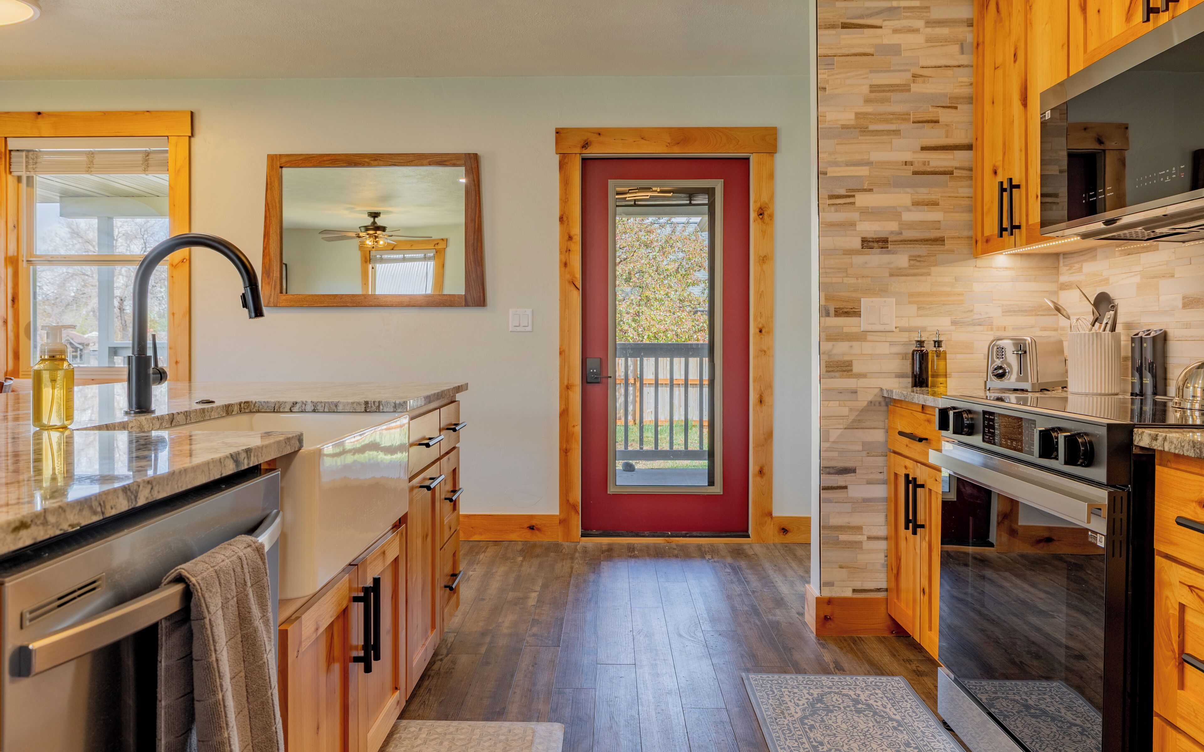 Microwave, oven, stovetop, dishwasher