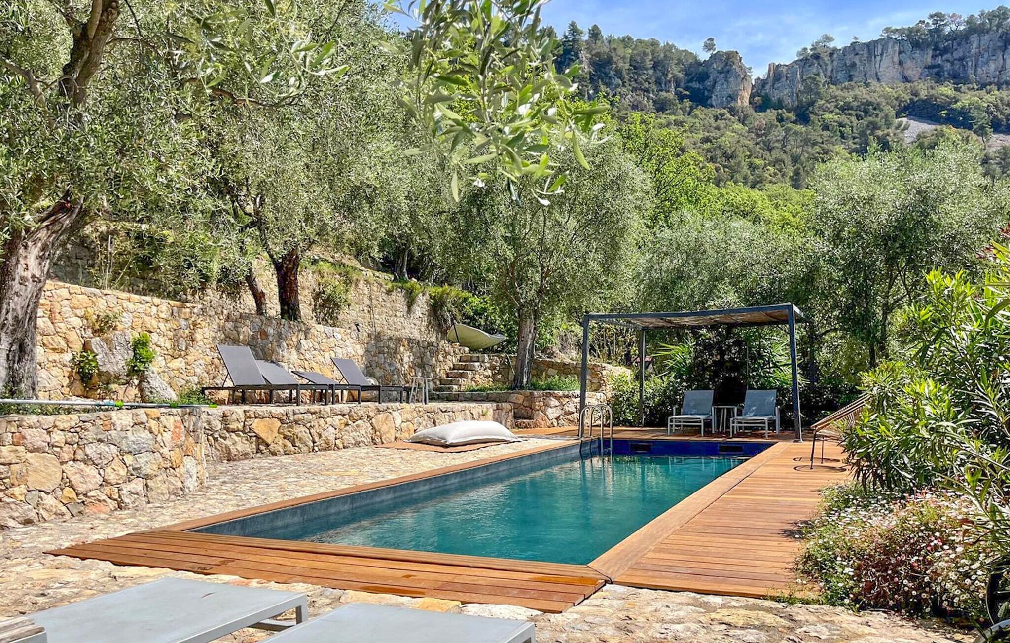 A heated pool