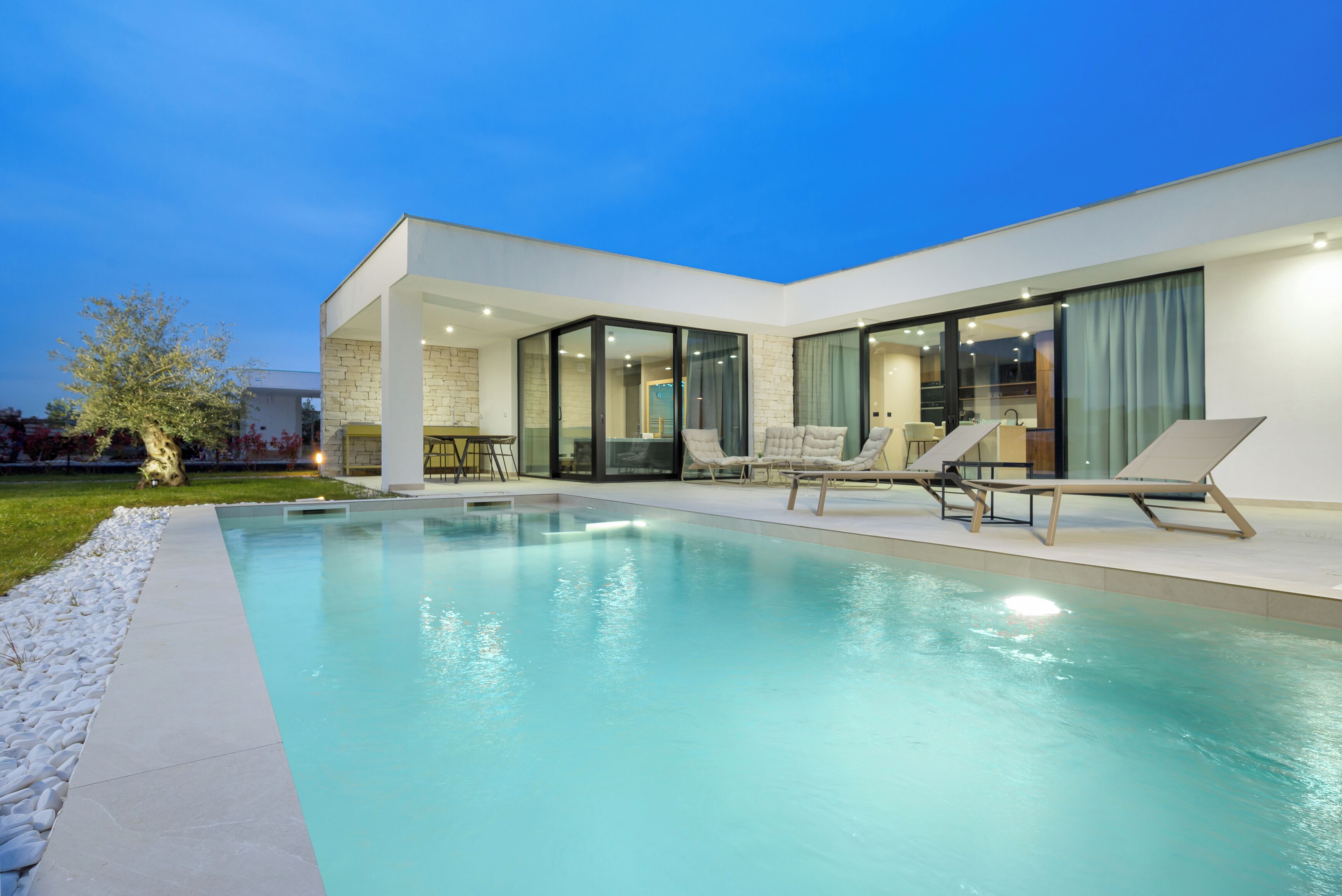 A heated pool