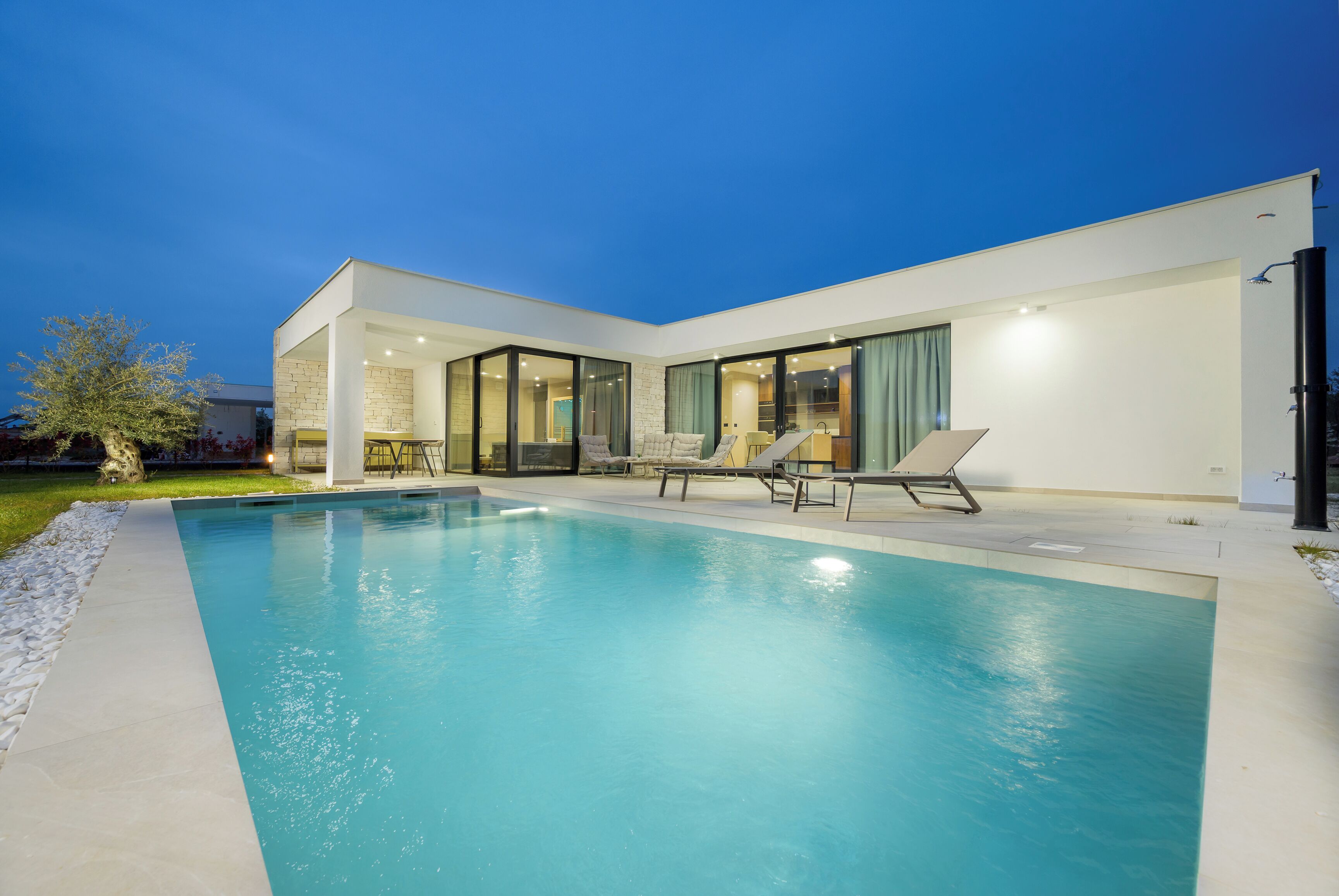 A heated pool