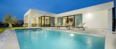 A heated pool