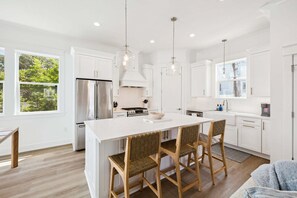 Fridge, microwave, oven, stovetop - Walk to Beach in Blue Mtn! Private Pool, LSV/Golf Cart, & Bikes! Sleeps 17! (Santa Rosa Beach)